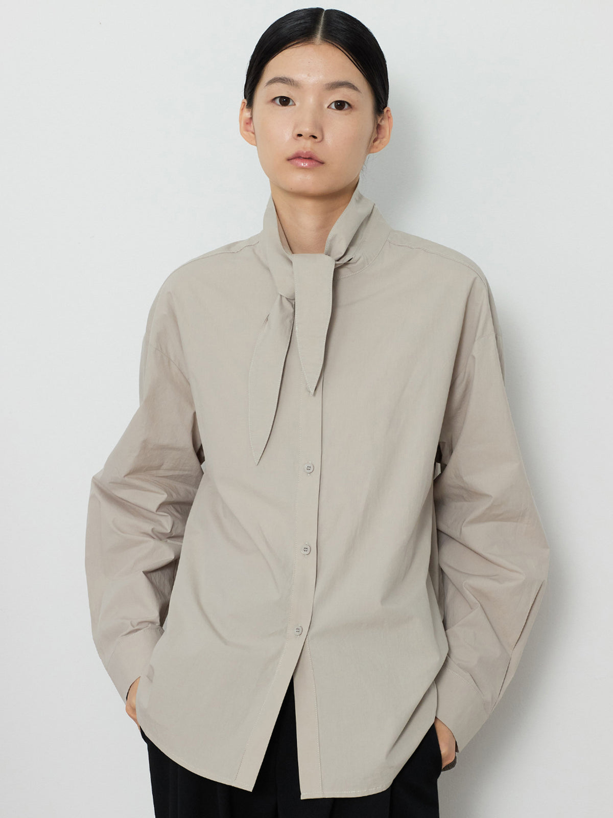 WAVE TIE SHIRTS [LIGHT KHAKI]