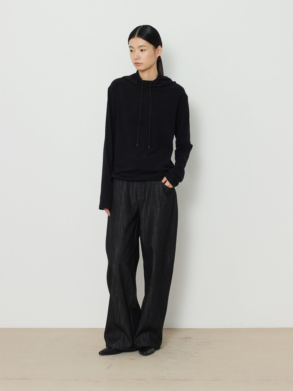 STRING HIGHNECK TOP [BLACK] 14