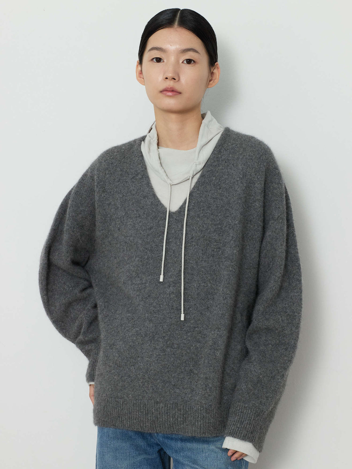 STRING HIGHNECK TOP [LIGHT GRAY] 16