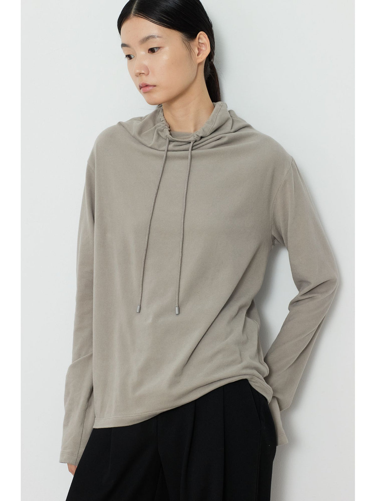 STRING HIGHNECK TOP [KHAKI] 8