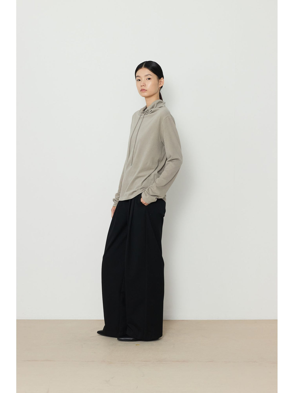 STRING HIGHNECK TOP [KHAKI] 12