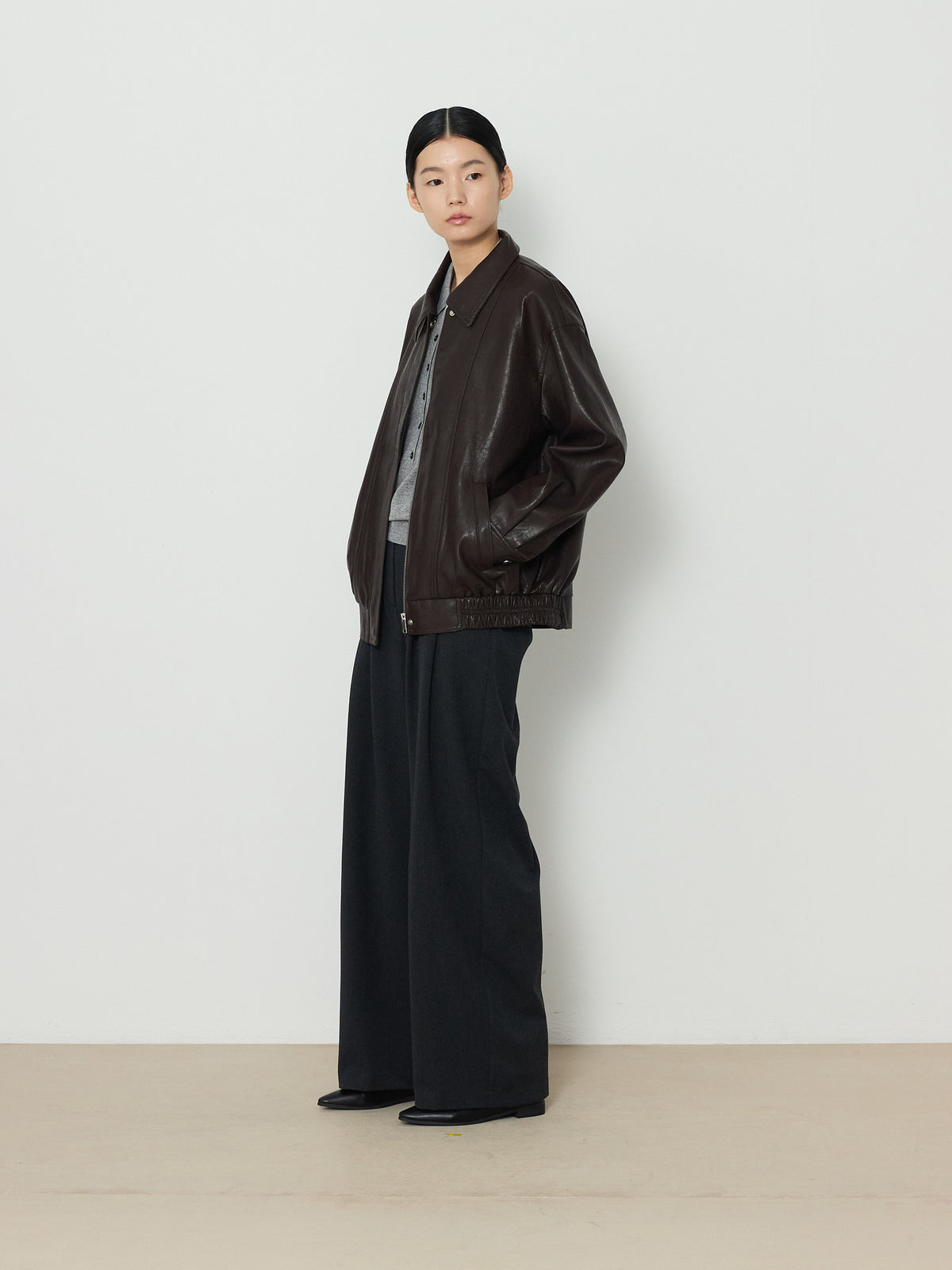 ECO LEATHER BLOUSON [BROWN] 13