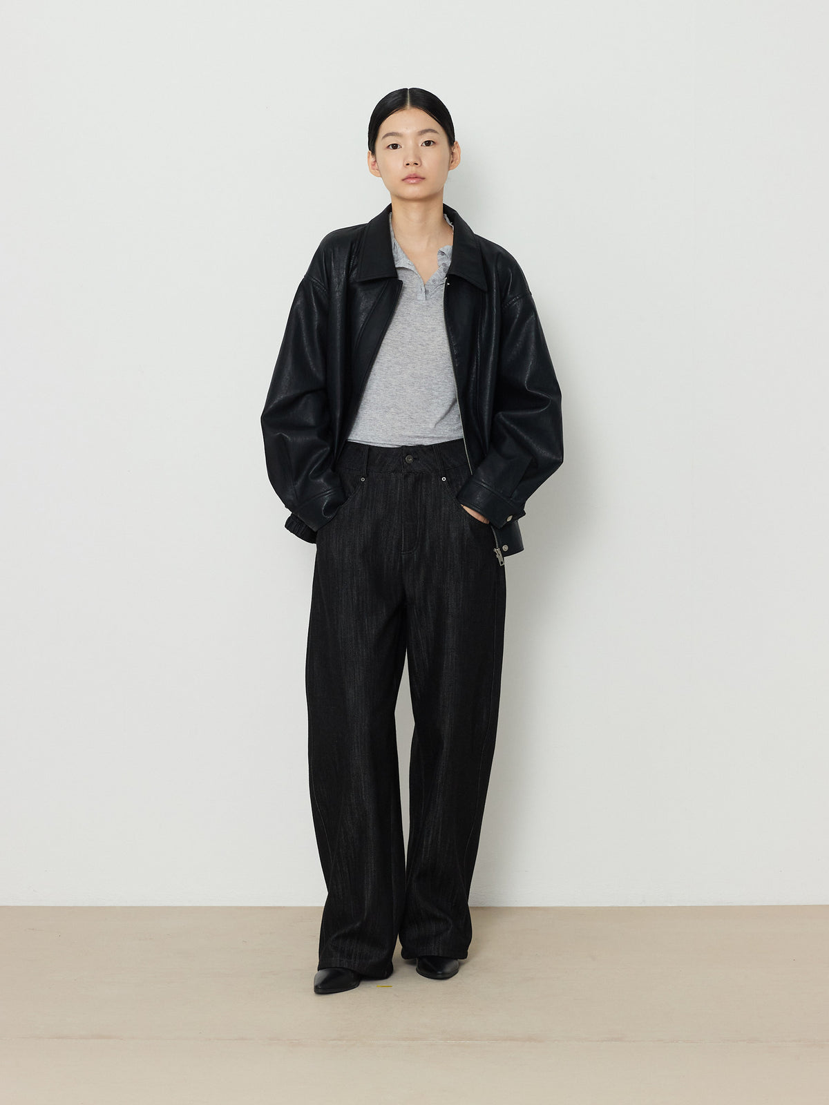 ECO LEATHER BLOUSON [BLACK] 13