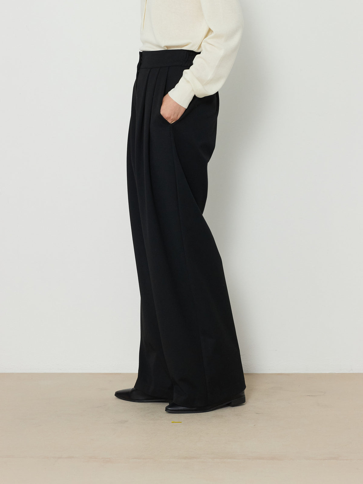BANDING WIDE PANTS [BLACK] 6
