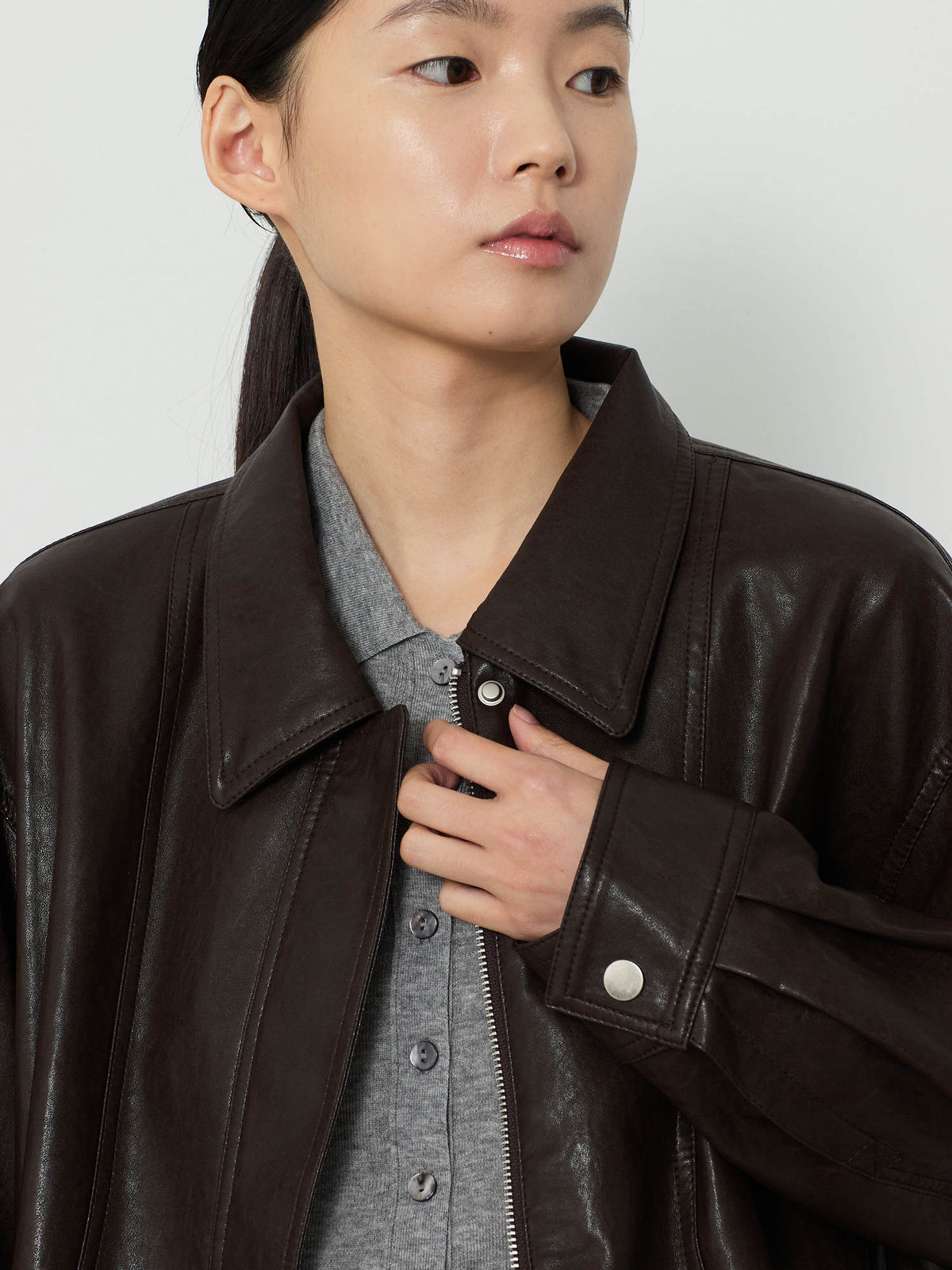 ECO LEATHER BLOUSON [BROWN] 9