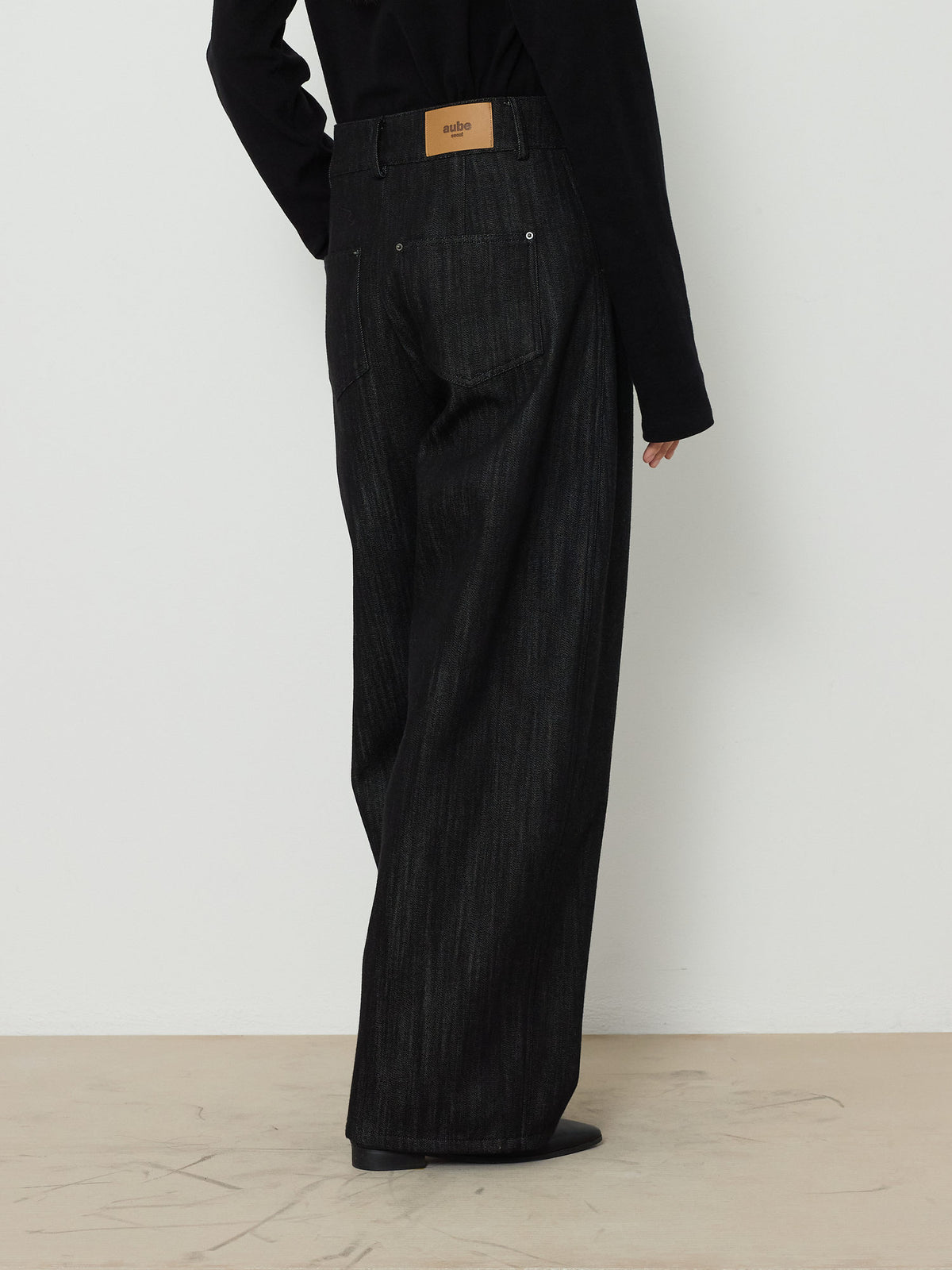 BARREL DENIM PANTS [BLACK] 8