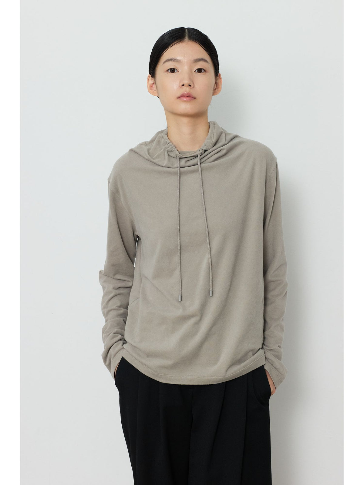 STRING HIGHNECK TOP [KHAKI] 4