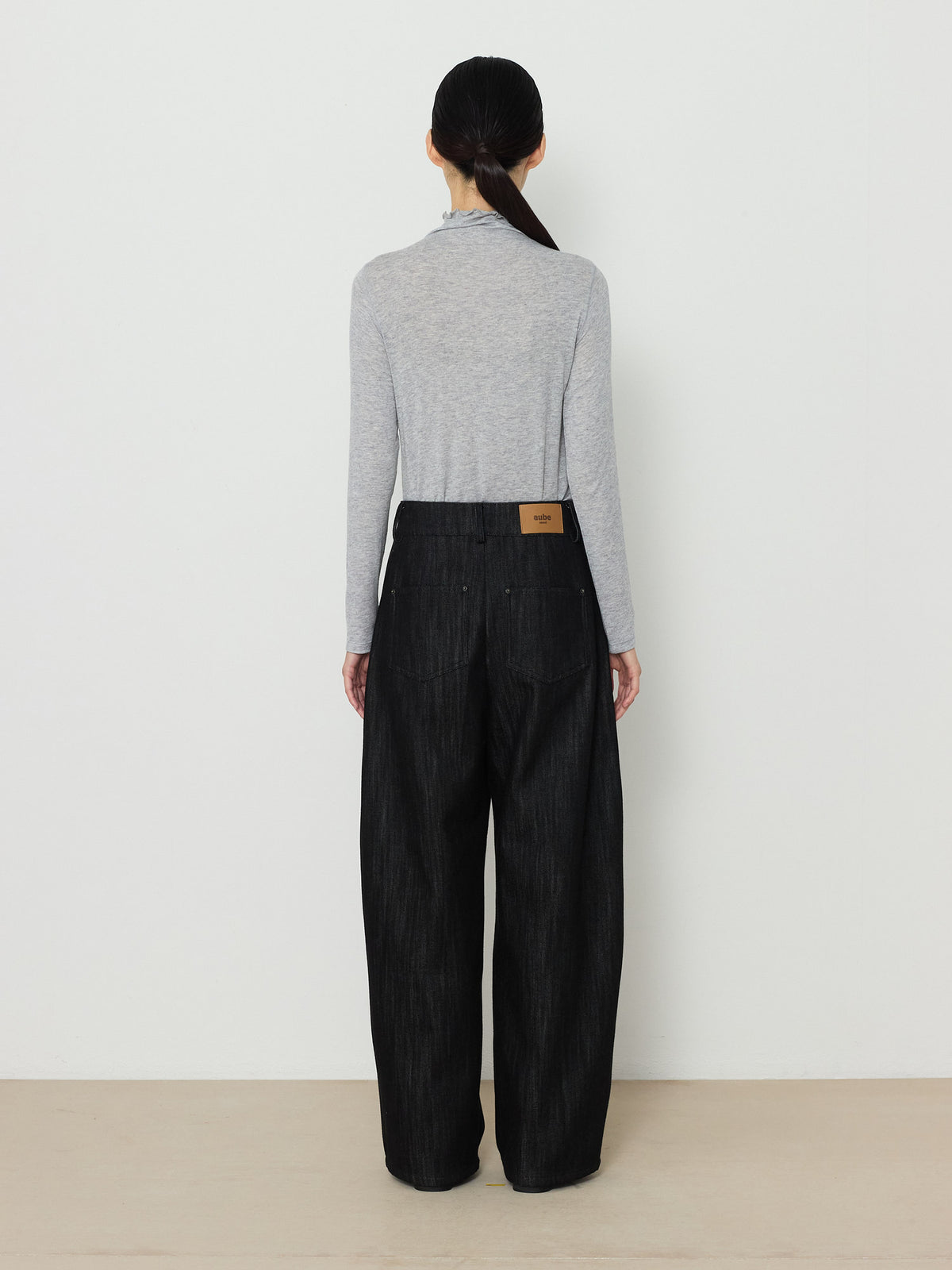 BARREL DENIM PANTS [BLACK] 19