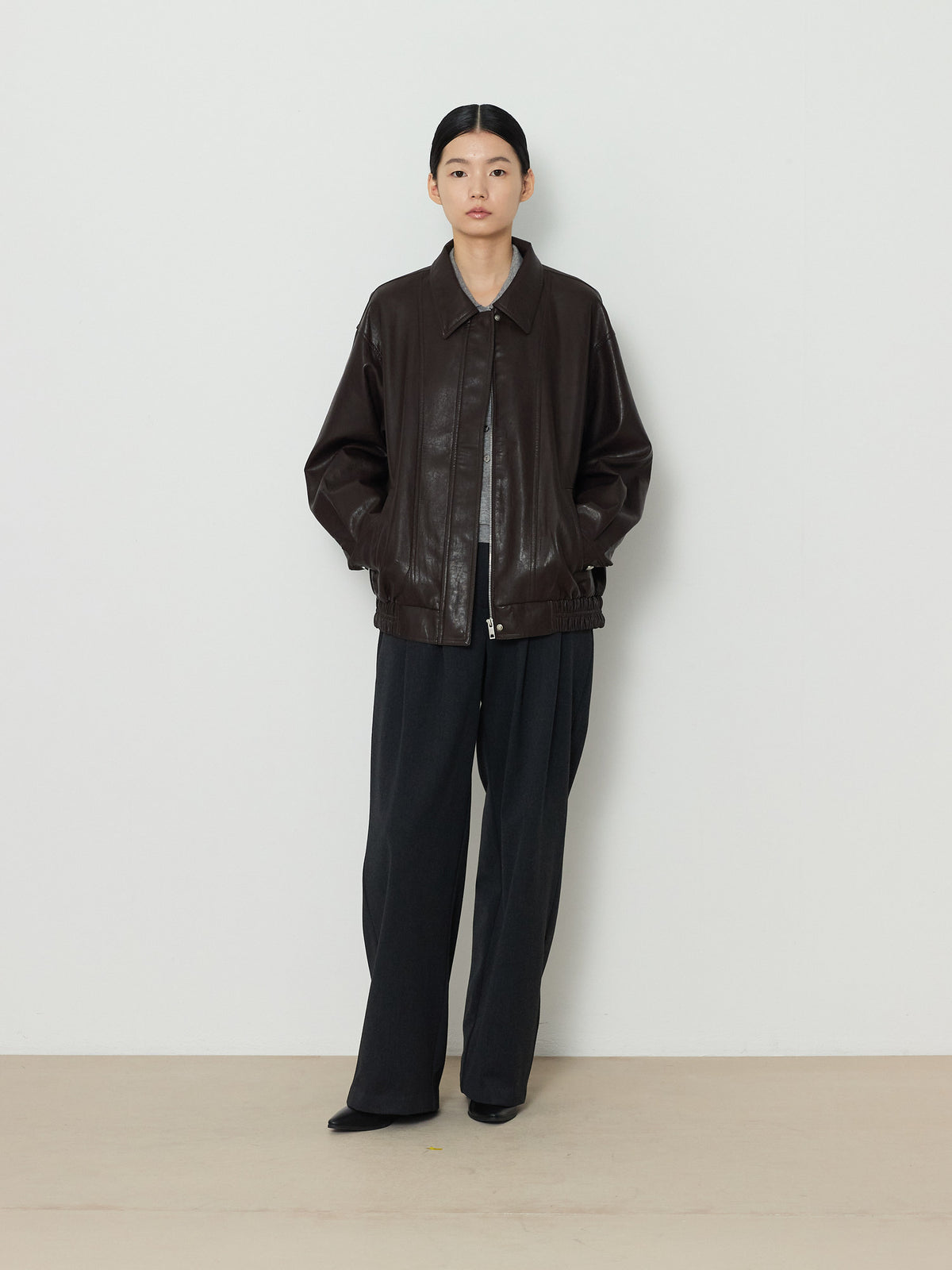 ECO LEATHER BLOUSON [BROWN] 12