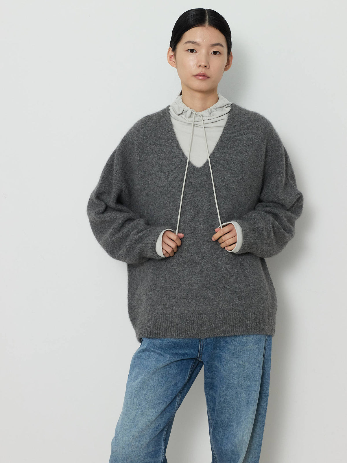 STRING HIGHNECK TOP [LIGHT GRAY] 15