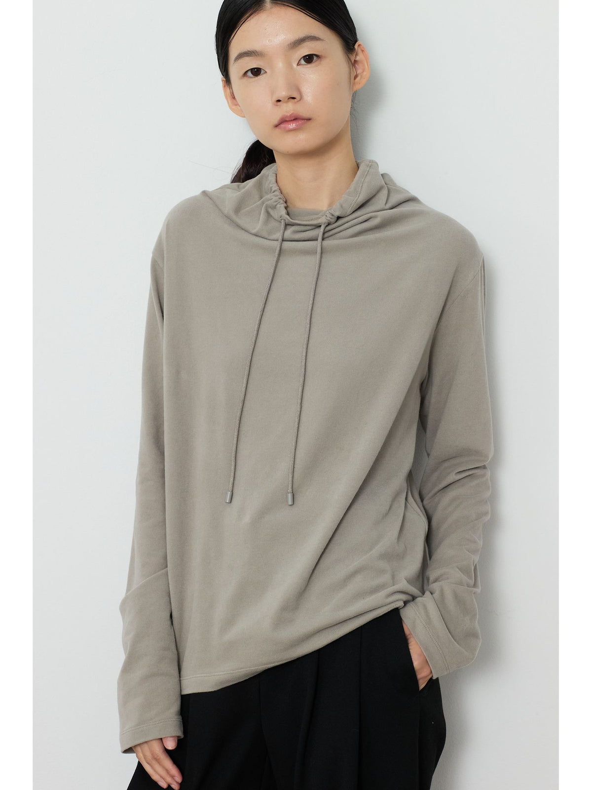 STRING HIGHNECK TOP [KHAKI] 7
