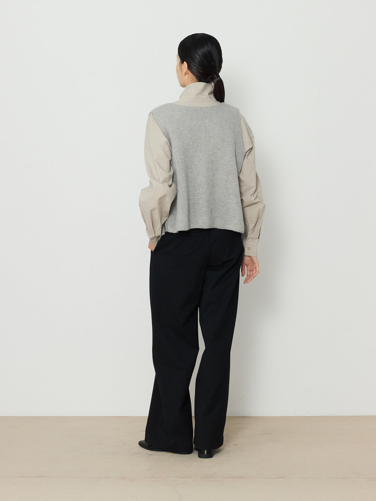 ALPACA BLEND KNIT VEST [LIGHT GRAY] 13