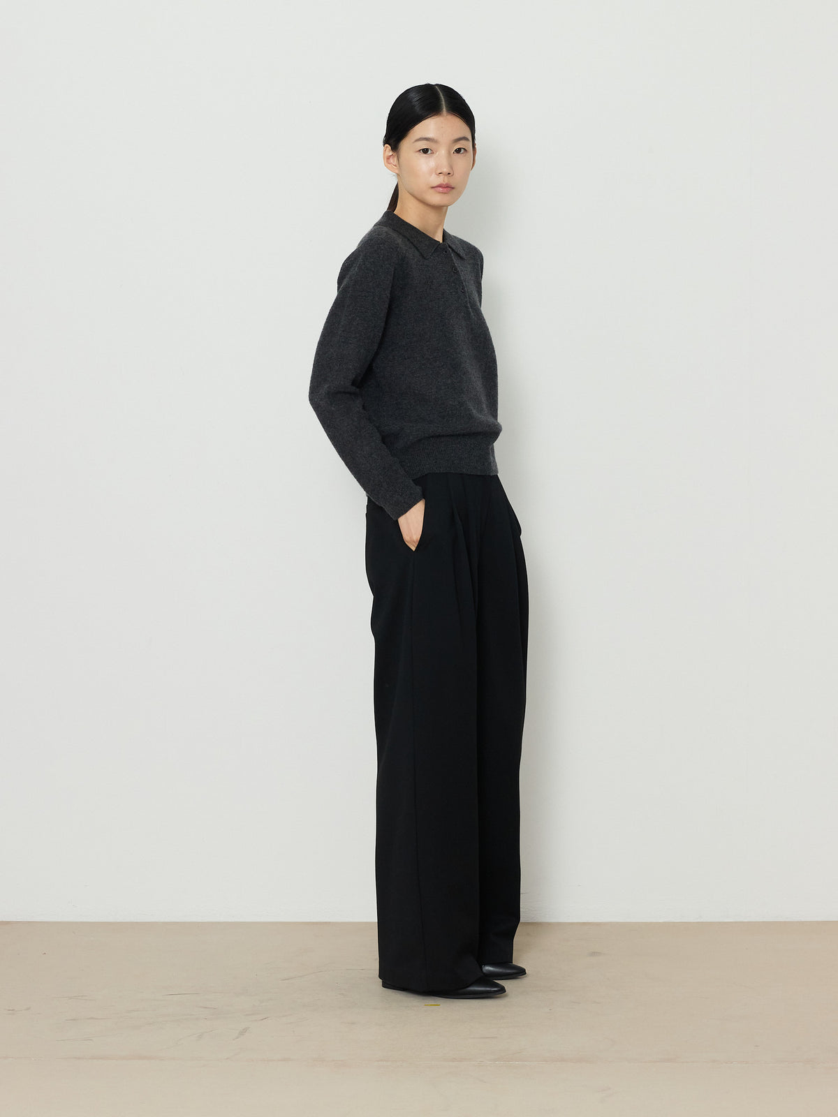BANDING WIDE PANTS [BLACK] 19