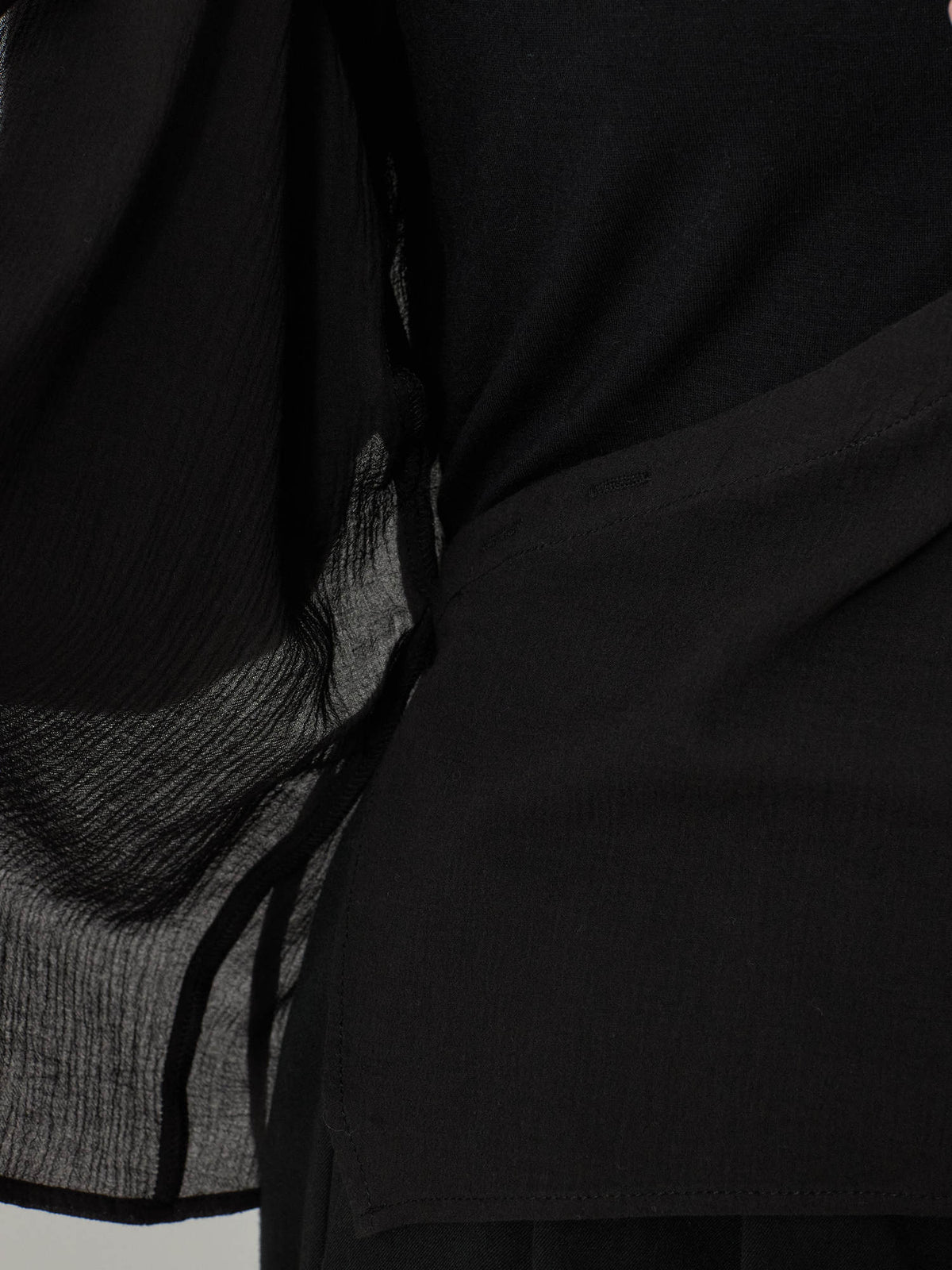 WRAP CARDIGAN BUTTON BLOUSE [BLACK] 16