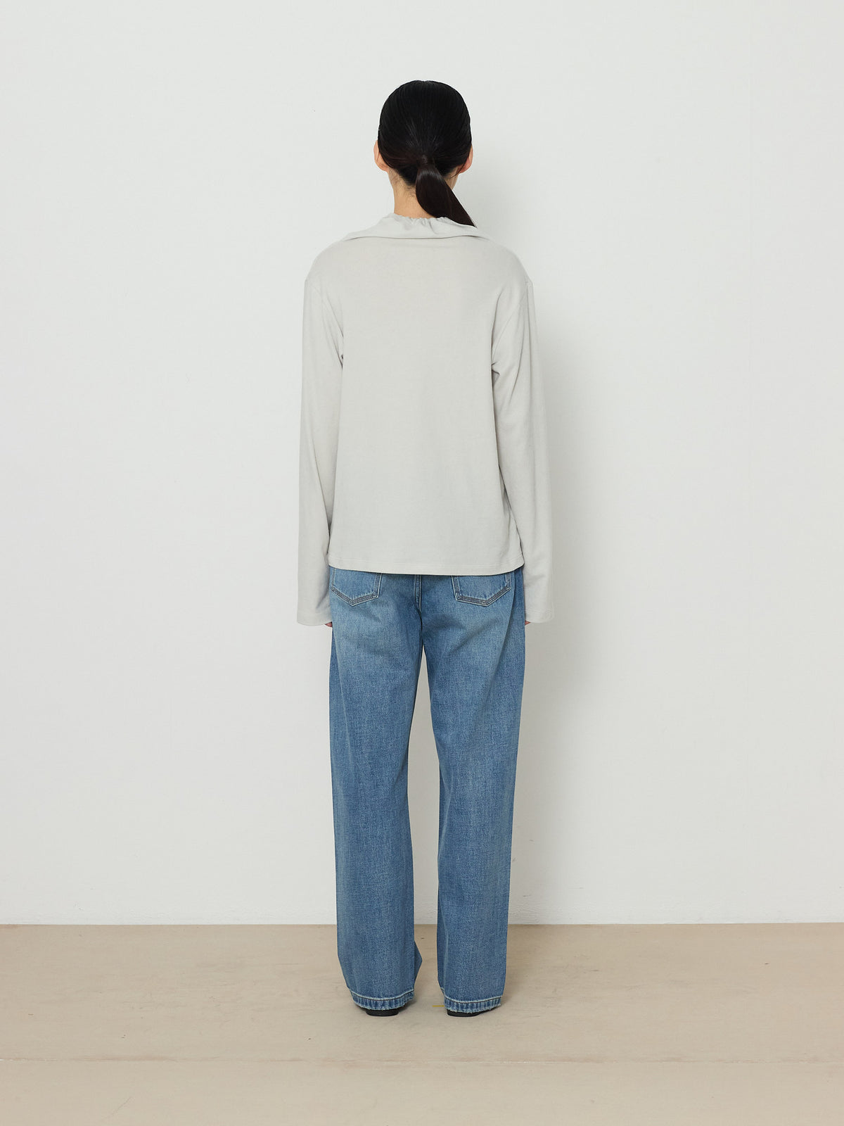 STRING HIGHNECK TOP [LIGHT GRAY] 3