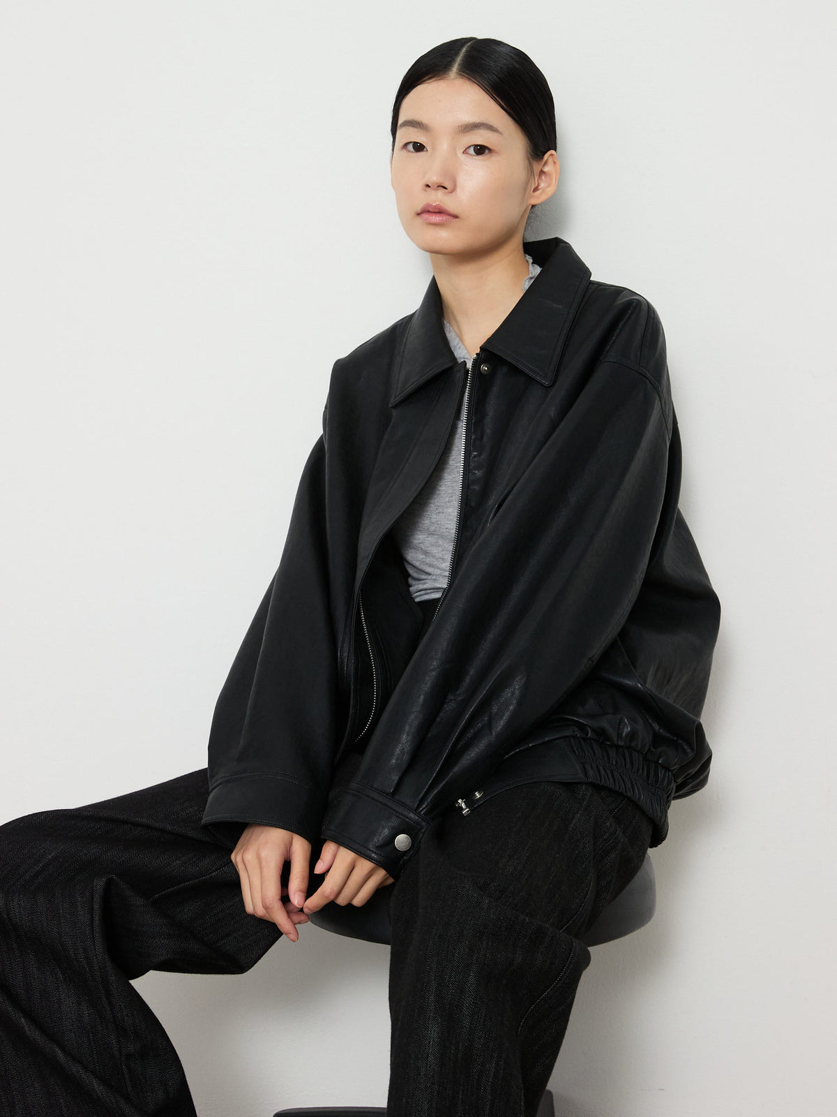 ECO LEATHER BLOUSON [BLACK] 16