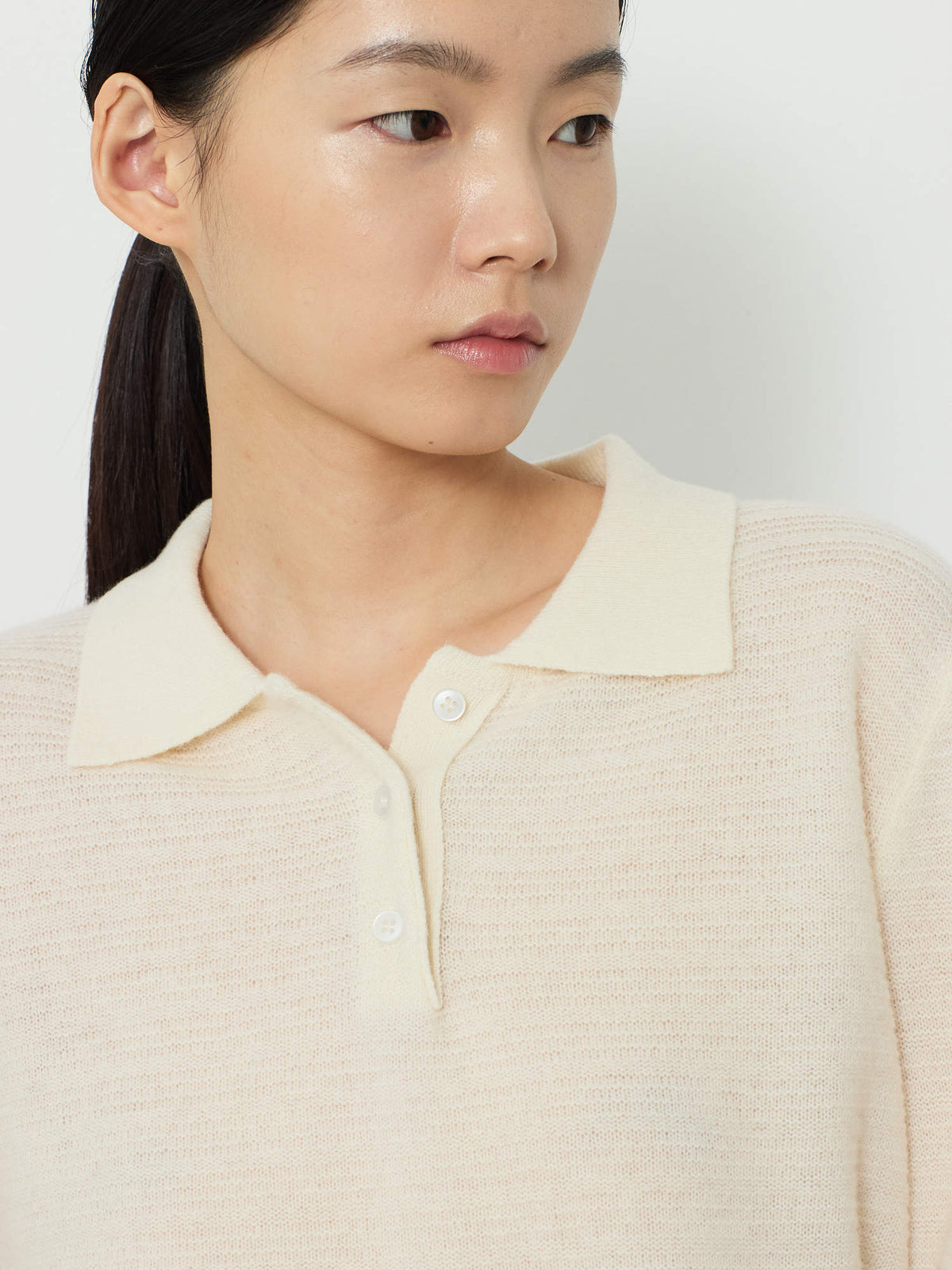 STRIPE JACQUARD COLLAR KNIT [CREAM] 11