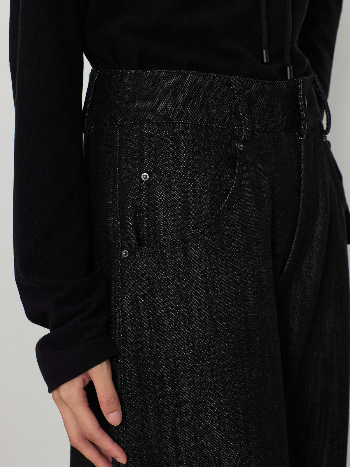 BARREL DENIM PANTS [BLACK] 11