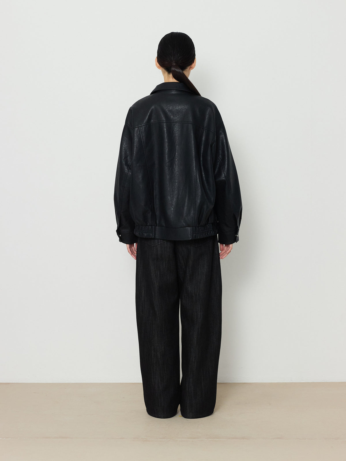 ECO LEATHER BLOUSON [BLACK] 3