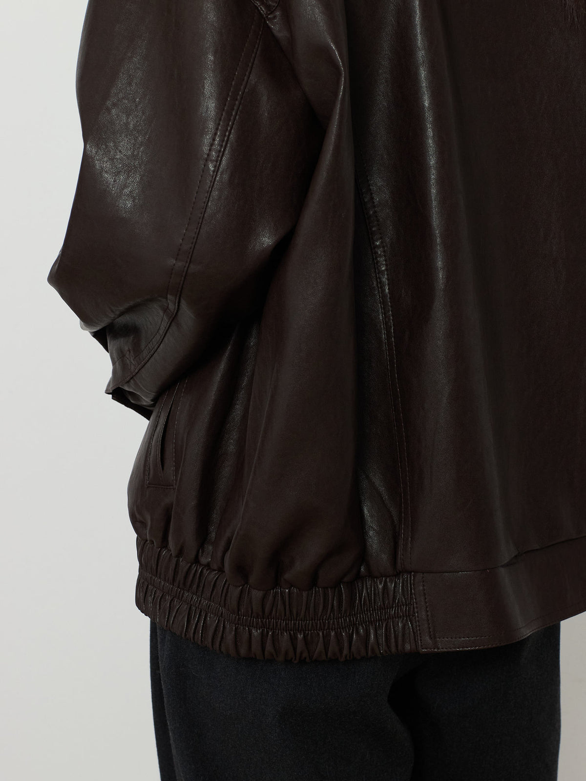 ECO LEATHER BLOUSON [BROWN] 11