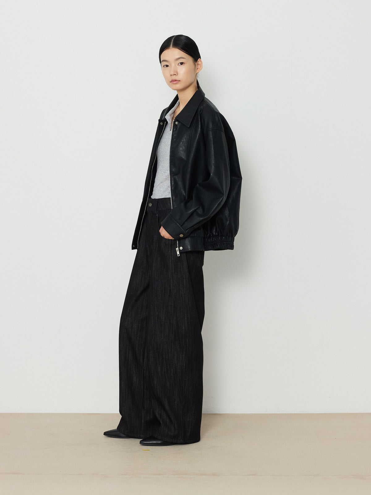 ECO LEATHER BLOUSON [BLACK] 14