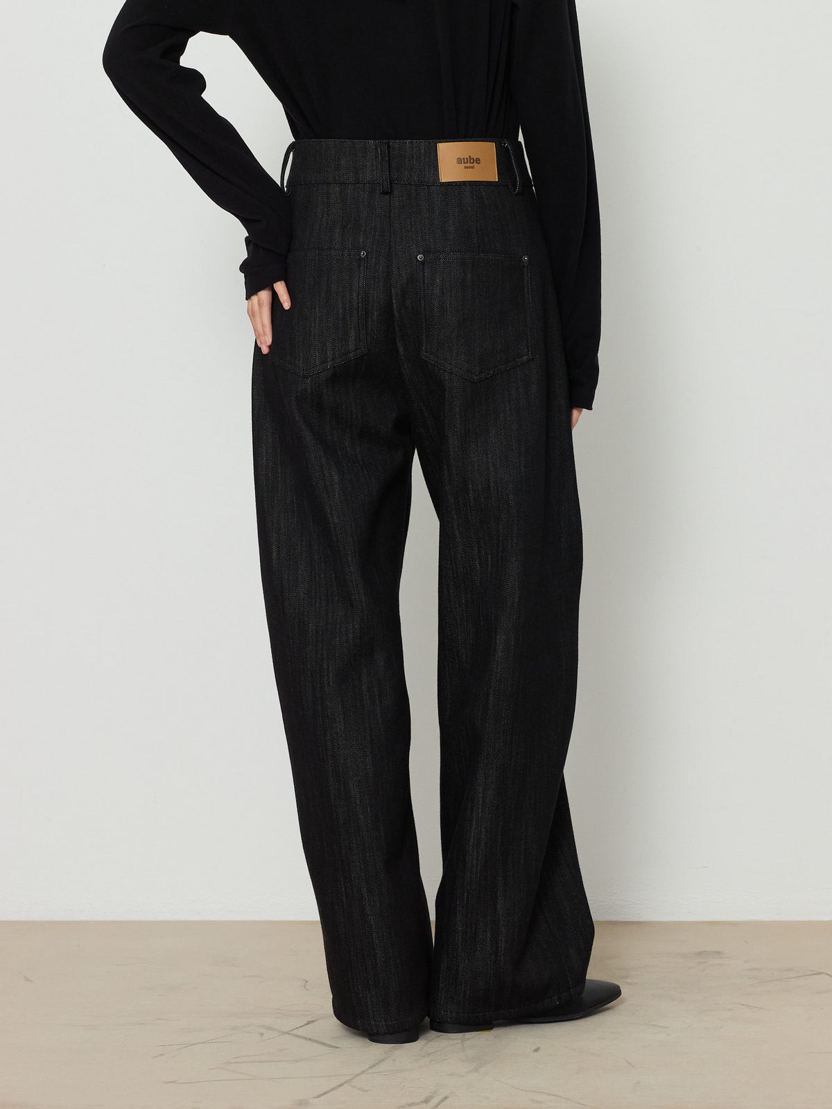 BARREL DENIM PANTS [BLACK] 6