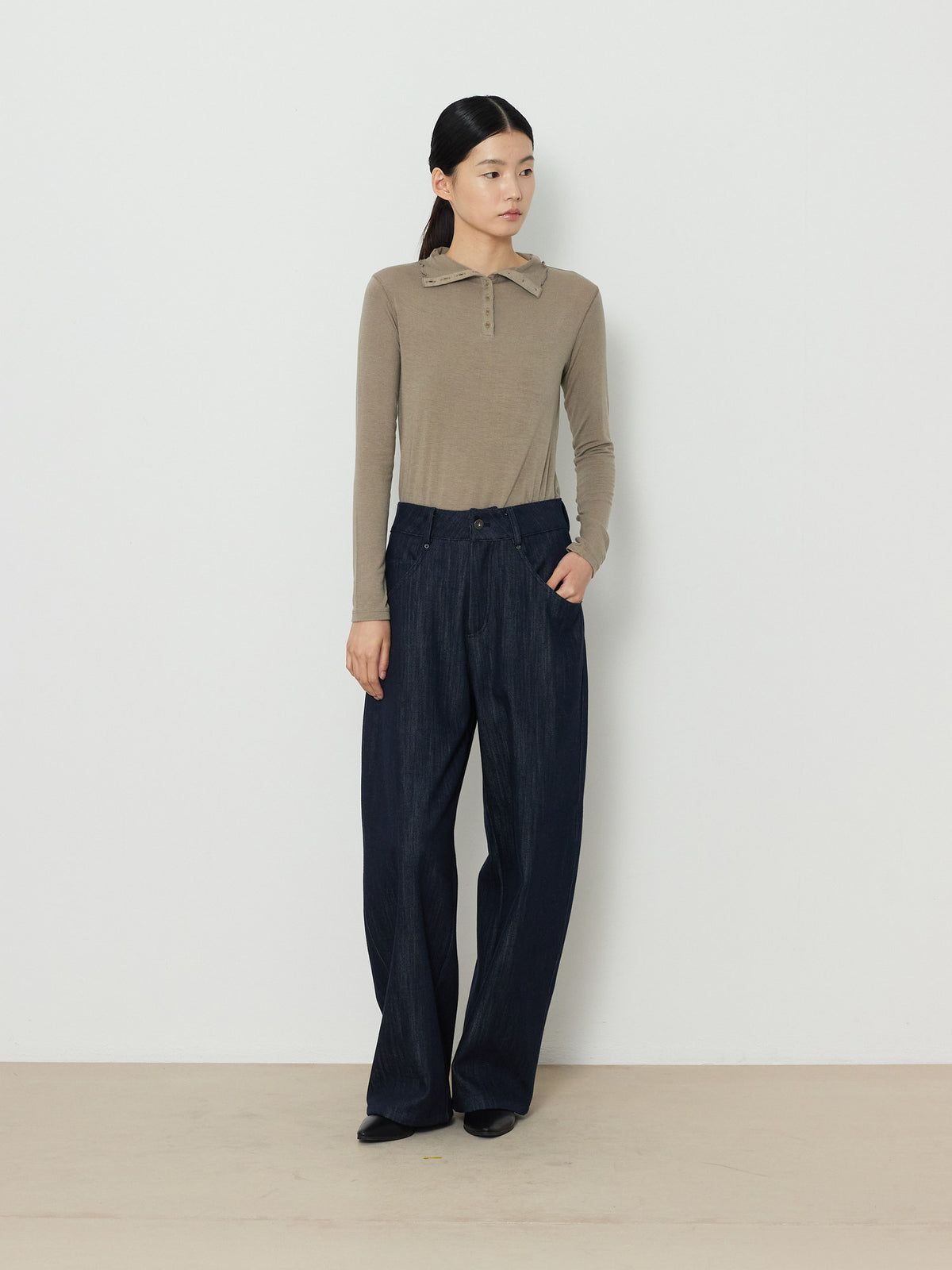 BARREL DENIM PANTS [INDIGO] 2