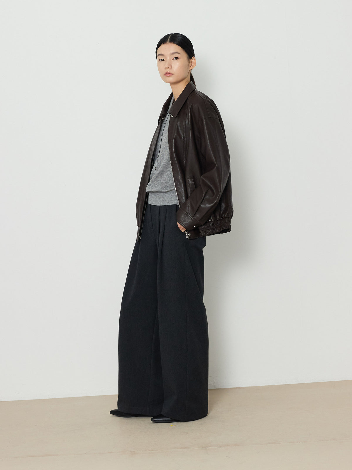 ECO LEATHER BLOUSON [BROWN] 14