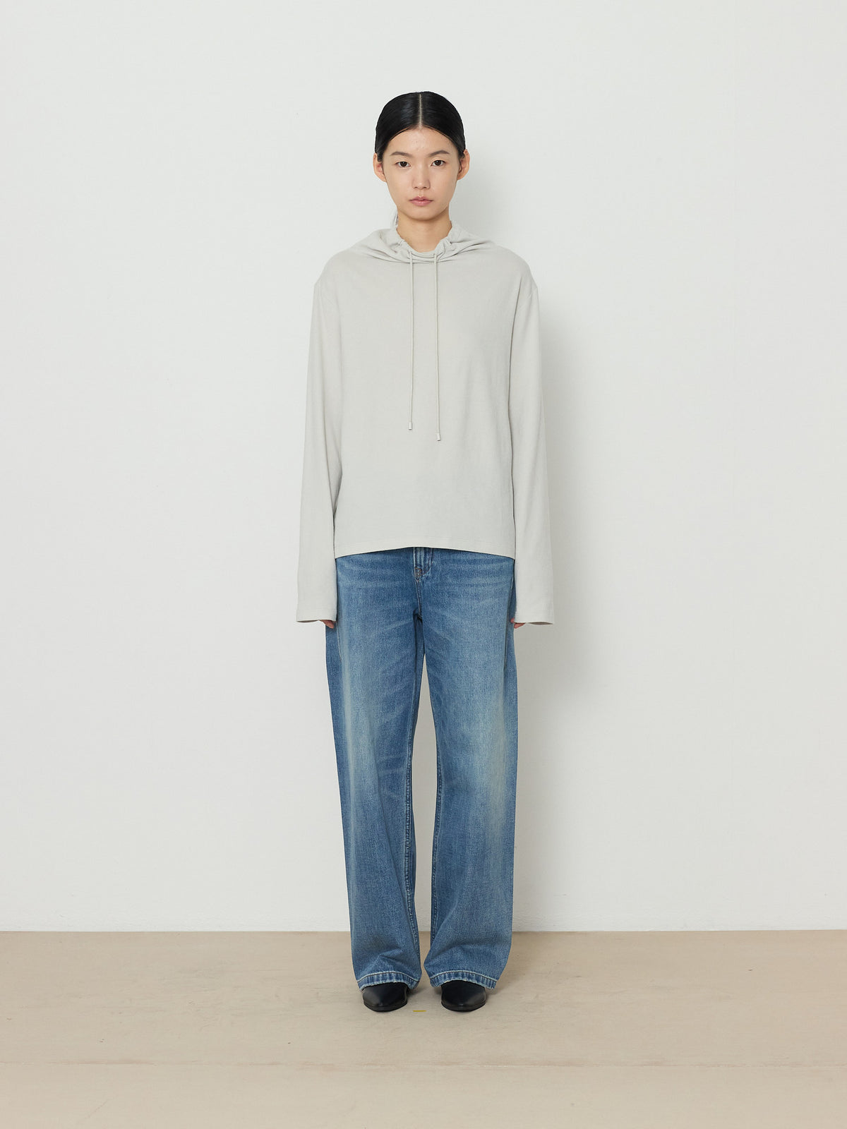 STRING HIGHNECK TOP [LIGHT GRAY] 1